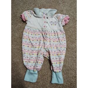 Vintage Gymboree Rainbow Tag Romper Garden Bugs Theme Baby Girls Sz 6-9 Months